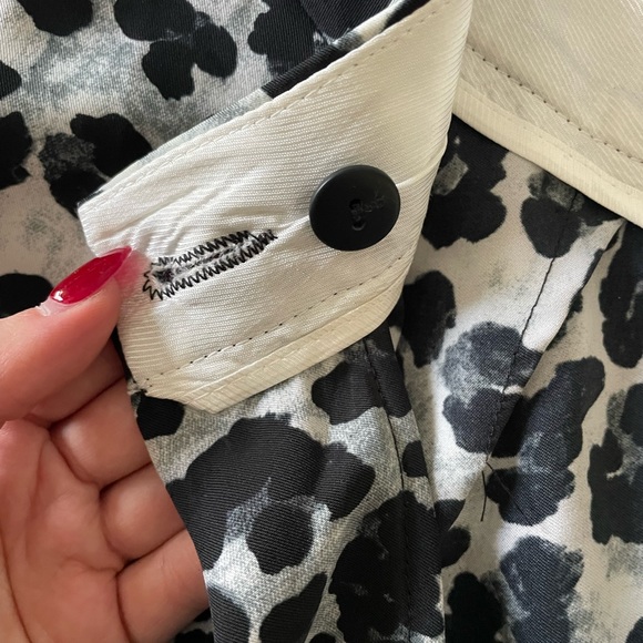 Zara Black & White Cheetah Leopard Print Highwaisted Flowy Skort Size XS - Picture 7 of 10